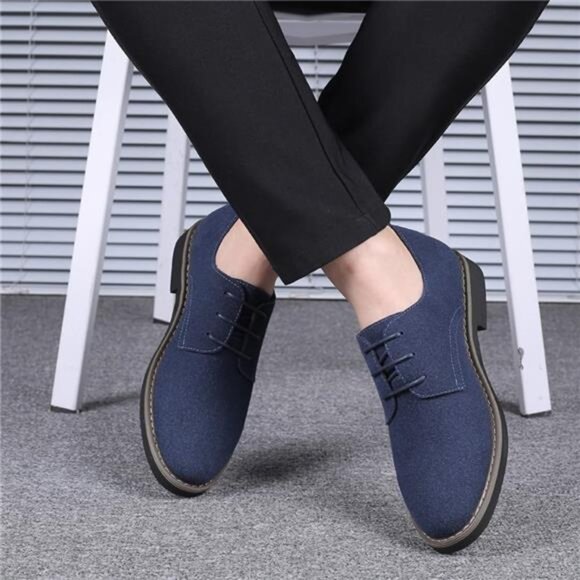 Men\'s Suede Shoes Dress Shoes Classic Oxfords Casual Lace Up Derbys Shoes